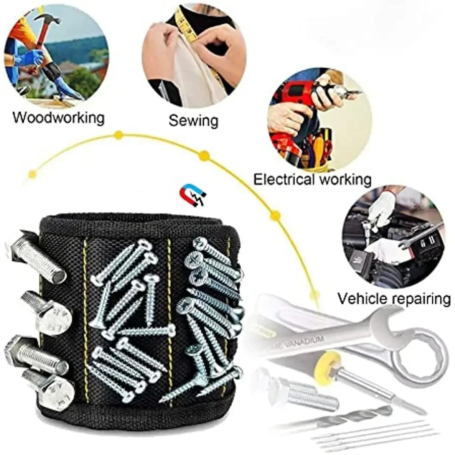 Magnetic Wristband for Holding Screws
